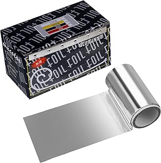 Firtink 2 Packs/12M Foil Silver Hair Foil Aluminium Hair Foil Silver Hair Tinfoil Foil Hair Foil Roll Coloring Hair Perming Foil Hair Salon Foil Hairdressing Salon Modeling Tool