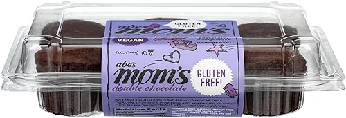 Abe's, Mom's - Mini magdalenas de chocolate doble sin gluten y veganas, paquete de 6