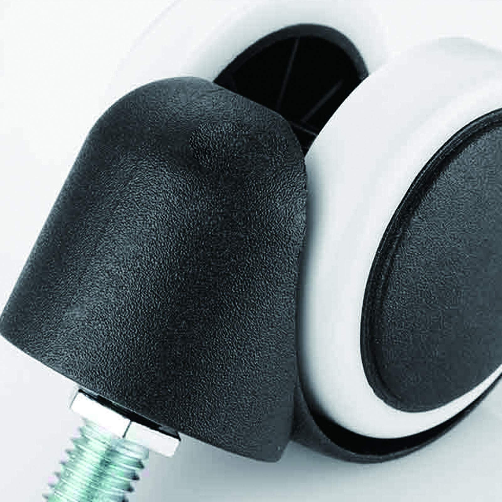 MroMax 3 Ruote Per Sedia Ufficio In PU, Diametro 5 Cm, Gambo Filettato, Girevoli, Silenziose E Antigraffio