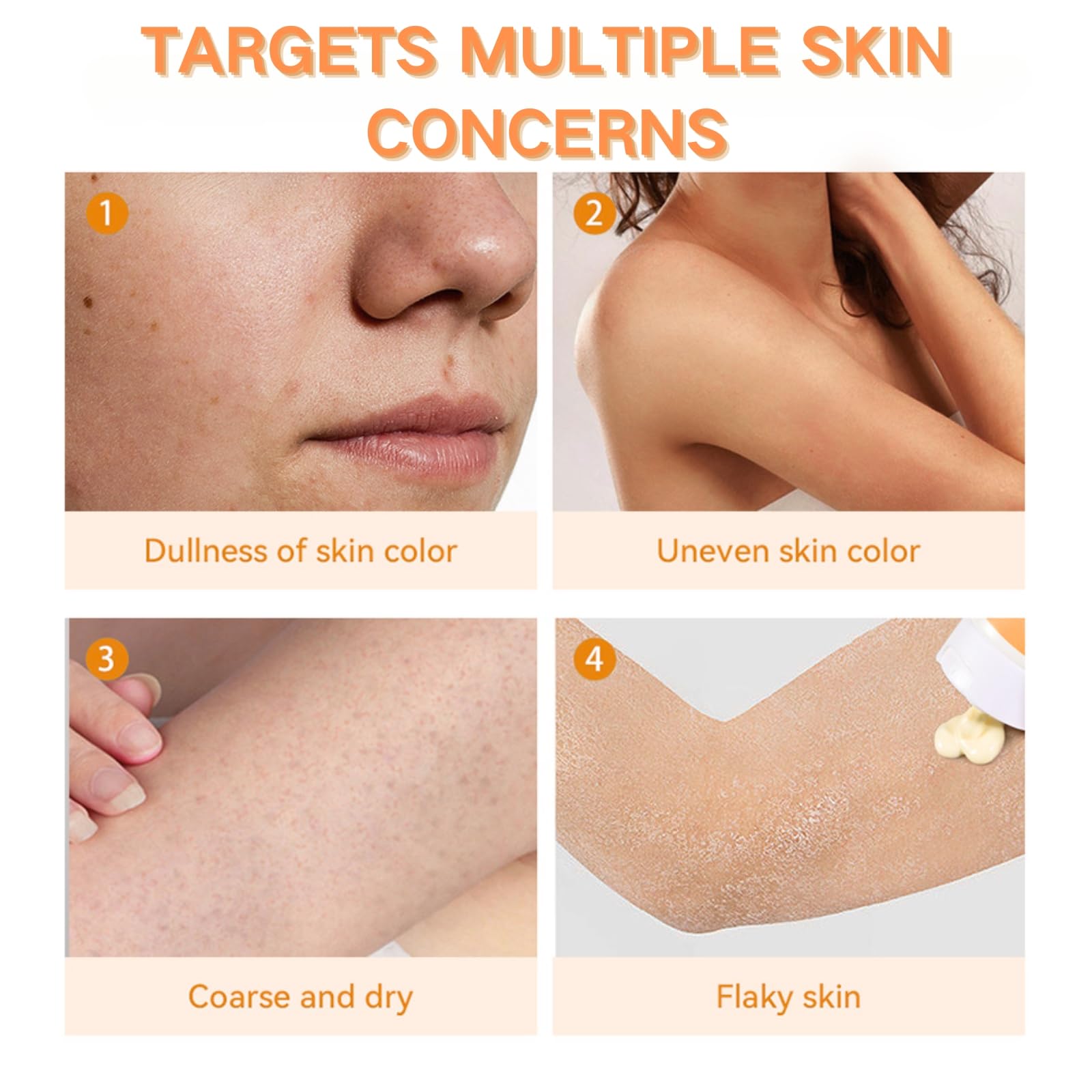 Turmeric & Vitamin C Body Lotion, Body Brightening Cream for Face & Back - Image 2