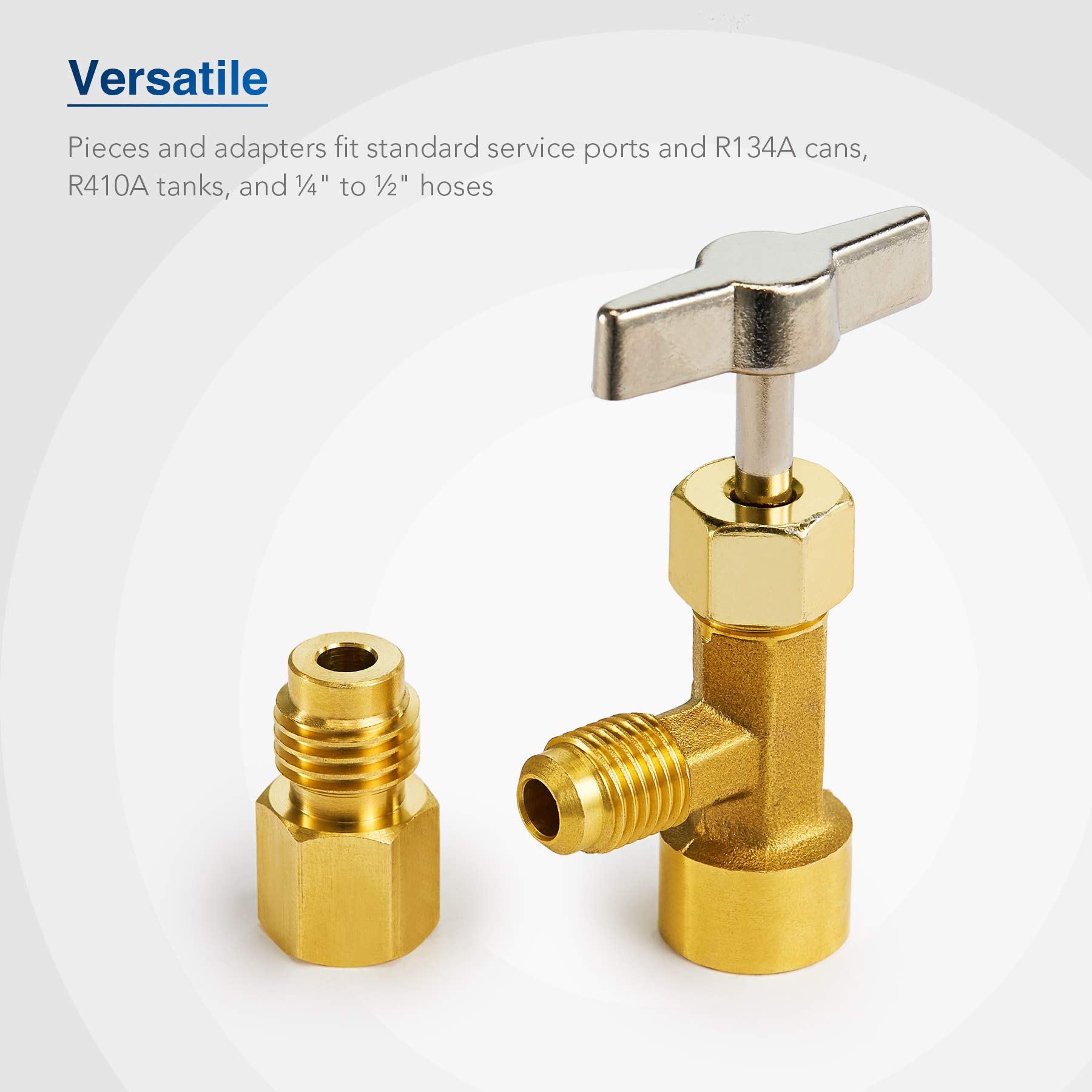 Orion Motor Tech AC Adapter Tool kit, 8Piece AC Gauge Hose Conversion