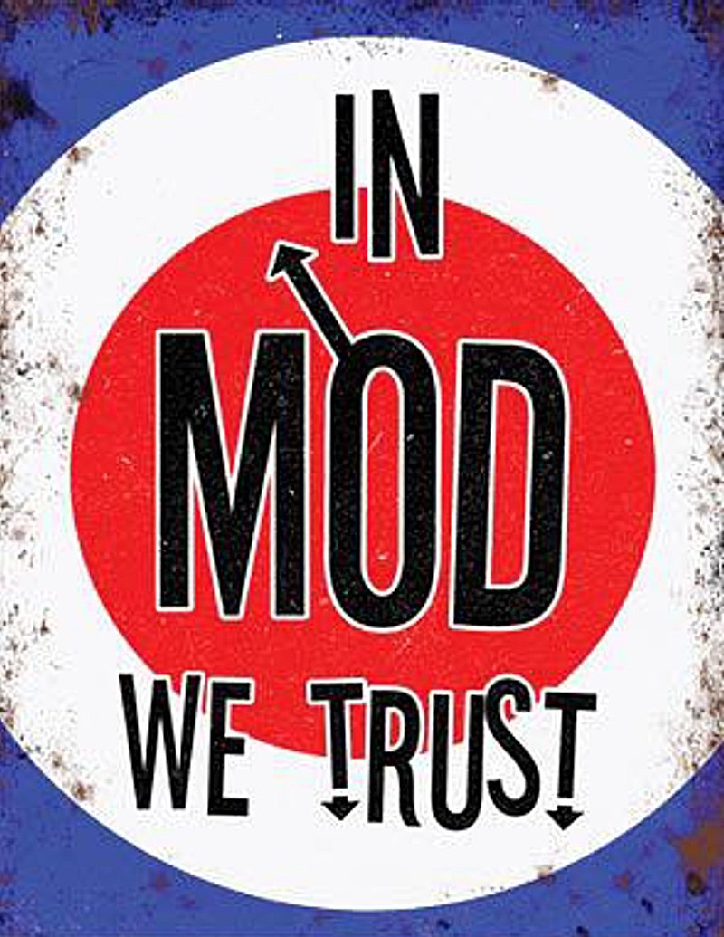 Original Metal Signs In MOD we trust Large Metal Sign, 40cm x 30cm