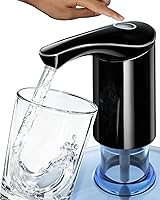 Vista 1 de Bomba dispensadora de agua recargable para botella de 5 galones, dispensador eléctrico USB-C de gran flujo de agua, bomba sumergible automática Negro