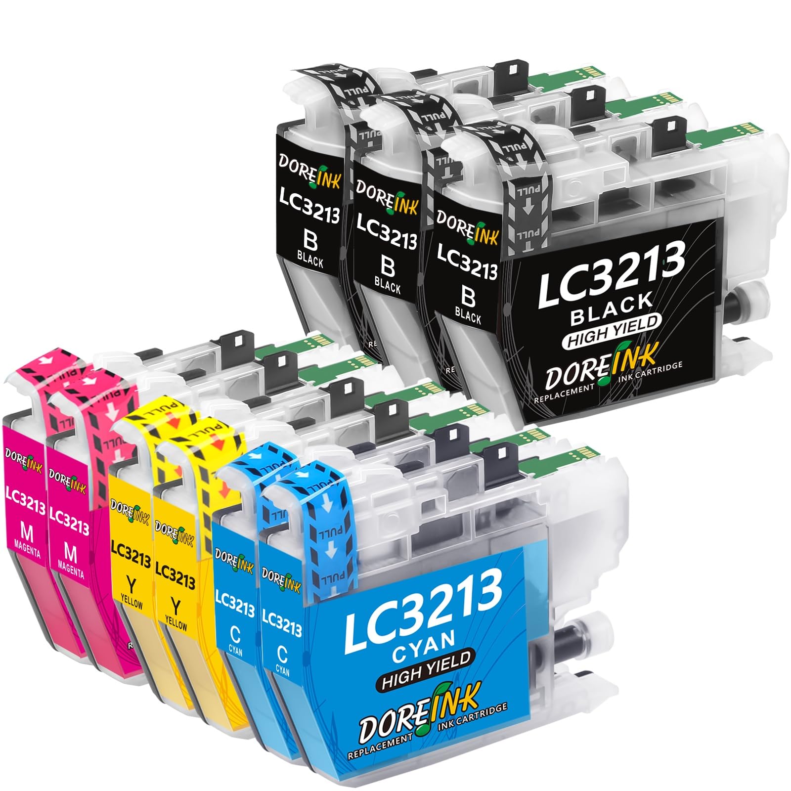 Cartouches Encre Compatibles Brother Lot 5 LC-3213 | Pour DCP J572dw Mfc J491dw 1042618