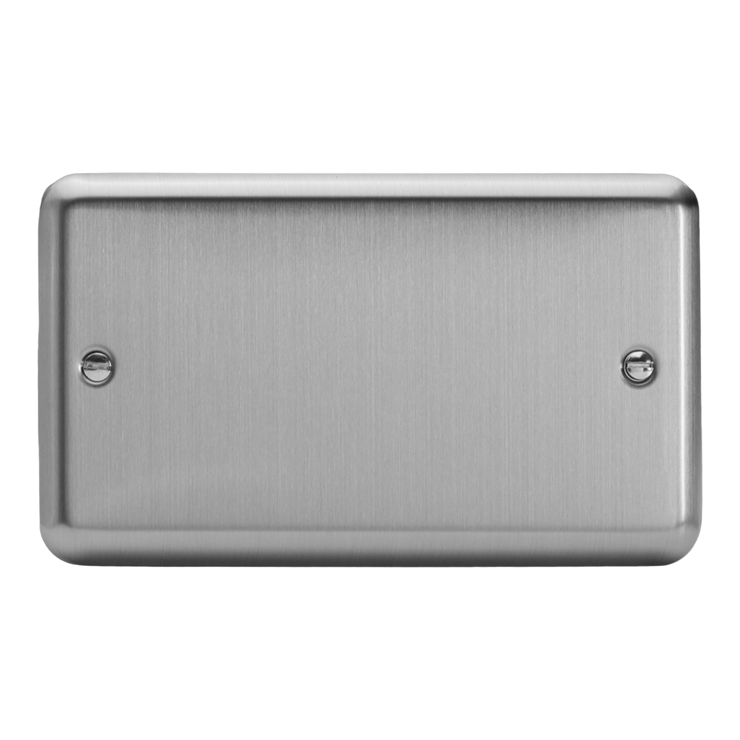 Varilight Double Blank Plate - Value Matt Chrome, XSDB