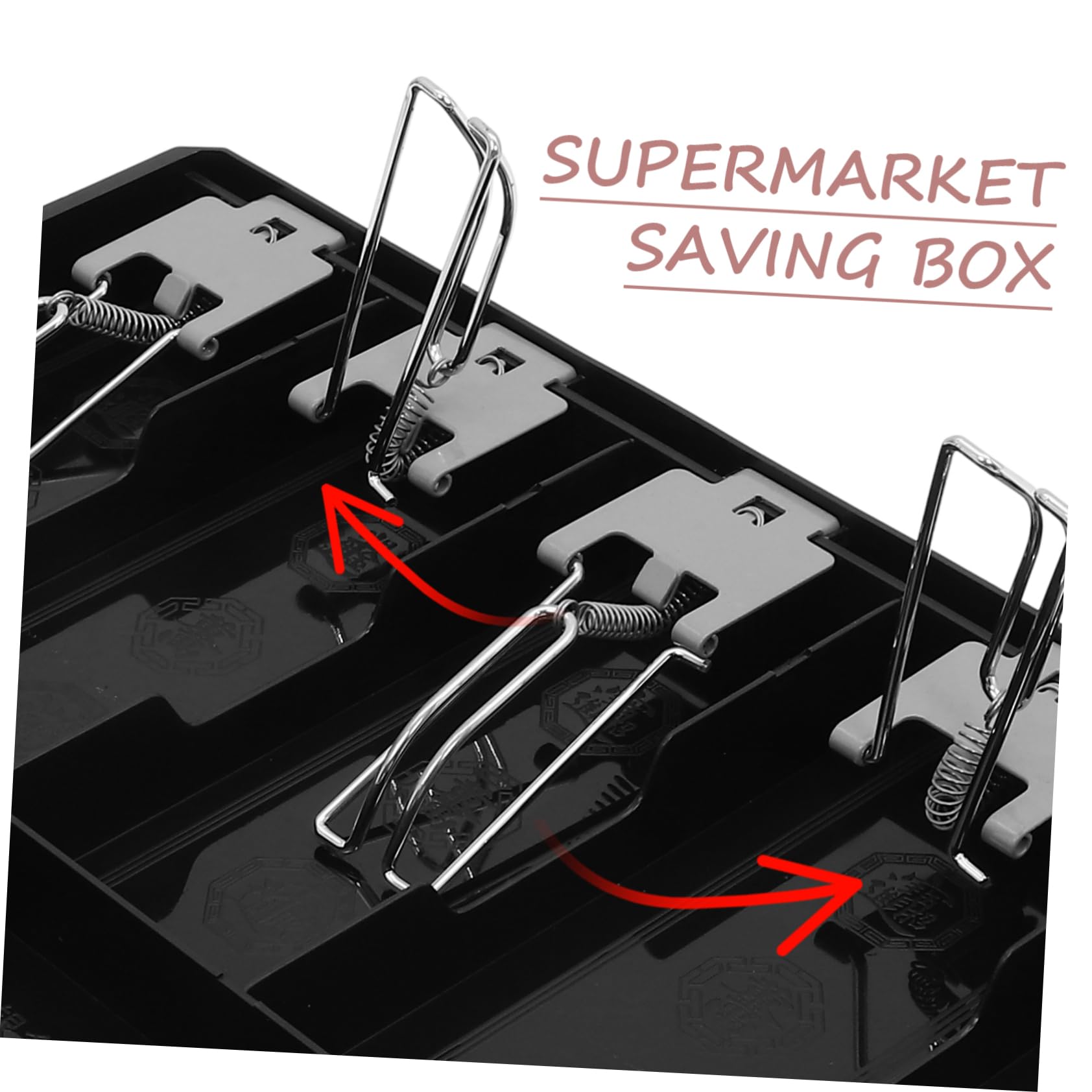 Mehrfach Unterteilte Kassenbox aus ABS und Metall für Supermärkte