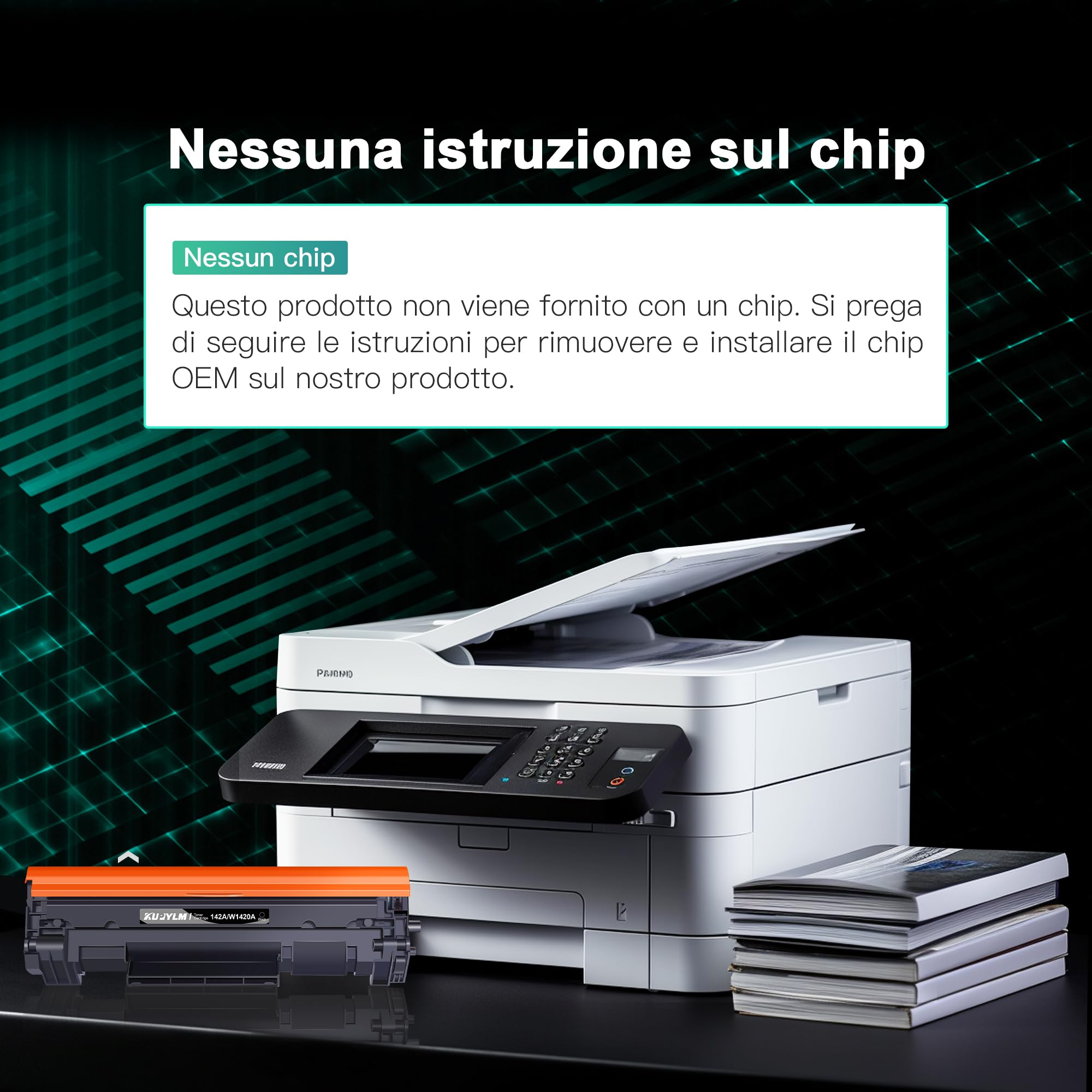 KUPYLM 142A W1420A Cartuccia toner Compatibile per HP 142A W1420A 142X W1420X Toner per Laserjet Pro M110w M110we M110 MFP M140w M140we M140 M139w M139we M139 (Senza Chip, 1 Nero)