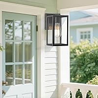 Vista 2 de Bestshared Aplique de pared para exteriores, accesorio de iluminación de pared exterior, luz de montaje en porche al aire libre, lámpara de linterna