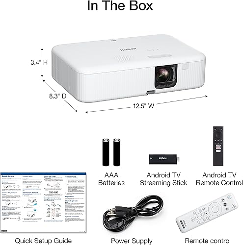 Miniatura 6 de Epson EpiqVision Flex CO-FH02 Full HD 1080p Proyector portátil de transmisión inteligente, 3 chips 3LCD, 3.000 lúmenes de colorbrillo blanco