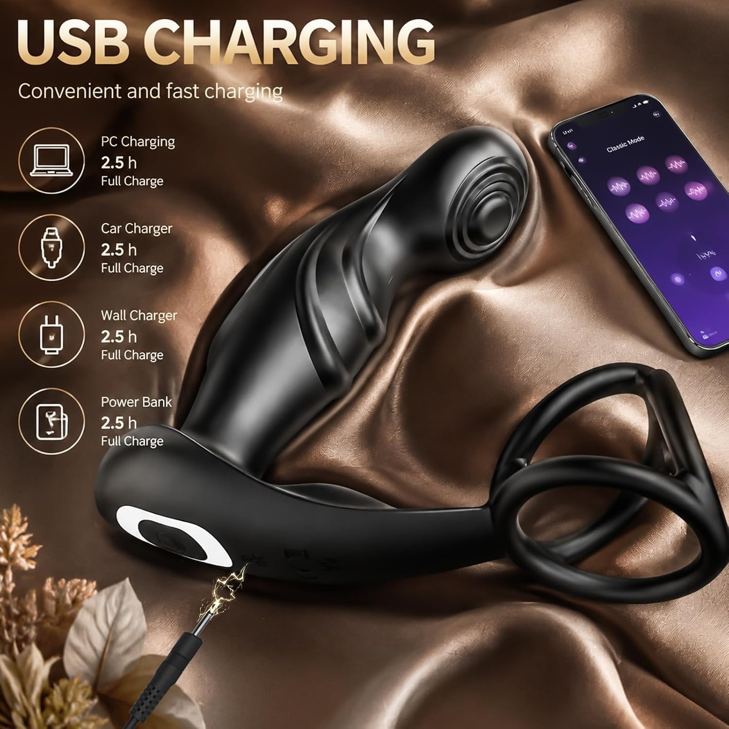 Vibratore Anale Sex Toy Uomo, Vibratore con APP Telecomando, Massaggiatore Prostatico Vibratore per Uomo con 10 Modalità di Vibrazione e 10 Modalità di Oscillazione, Toys Sessuali per Uomini
