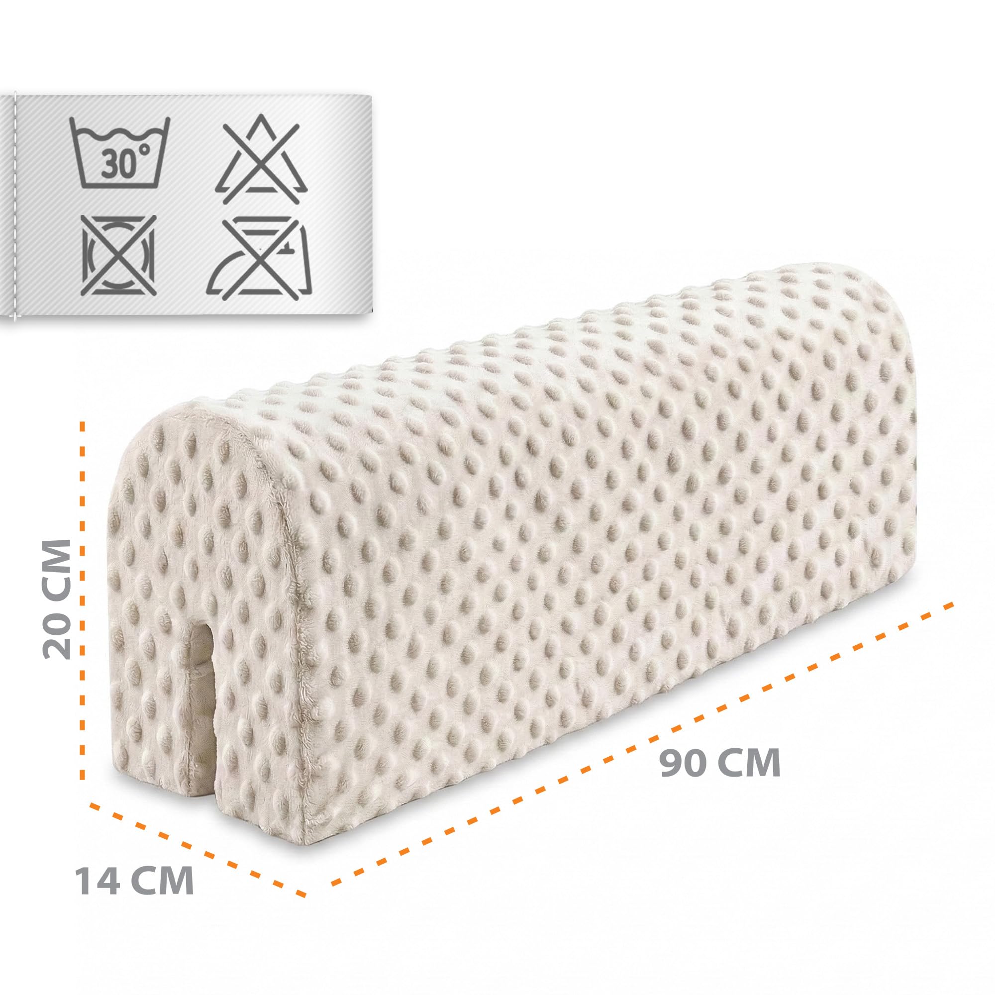 VEVOR Tour de Lit Bebe, 1323 mm, Barriere de Securite Gonflable avec Rabat 112x60 cm, Lot de 2, Pare-chocs avec Fond Antiderapant, Housse Lavable en Machine, pour Lits Jumeaux, Complets, Queen, King