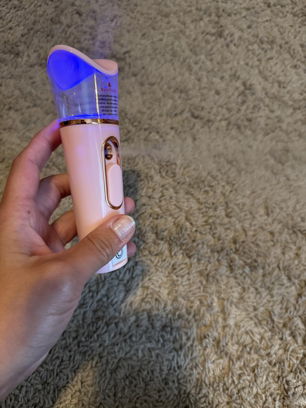 FANTEXY Nano Facial Mister with Skin Analyzer Moisture Tester, FANTEXY Portable Mini Cool Face Mist Steamer with USB, Handy Facial Sprayer for Eyelash Extensions, Face Moisturizing,Hydration Refreshing 35ml
