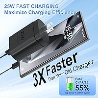 Vista 2 de Samsung Super Fast Charger Type C Kit,25W PD USB C Wall/Car Charger for Samsung Galaxy S25/S24/S23/S22/Plus/Ultra/FE/Note 20/10/A71,2020/2018 Pad