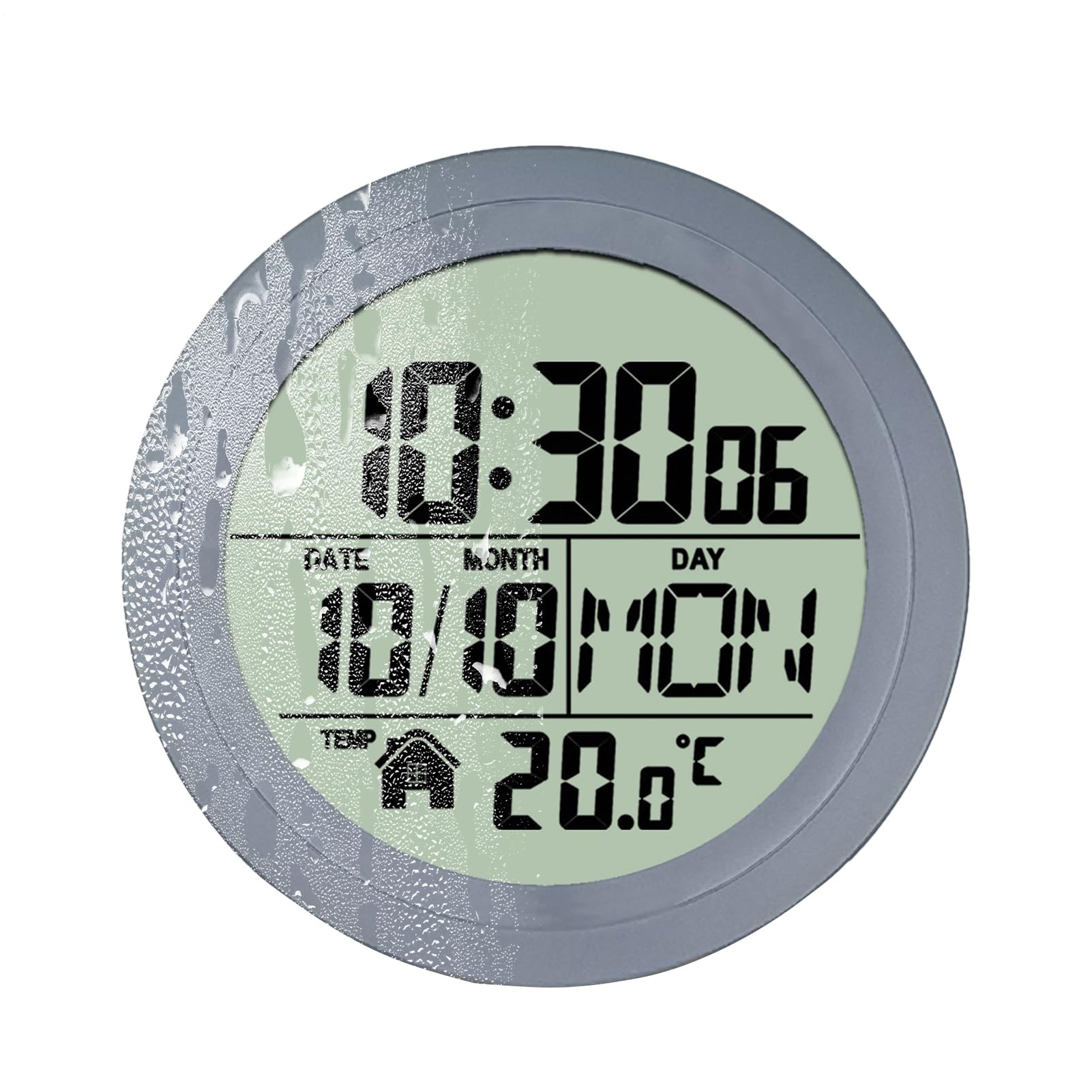 Orologi da Bagno a Batteria Temperatura e Data, Impermeabile, Decorazione