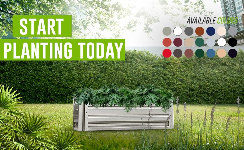 Miniatura 6 de Macetero Direct Direct - Macetero de metal de 2 x 6 x 18 pulgadas  Cama de jardín elevada de metal duradero en acero Galvalume  Colores