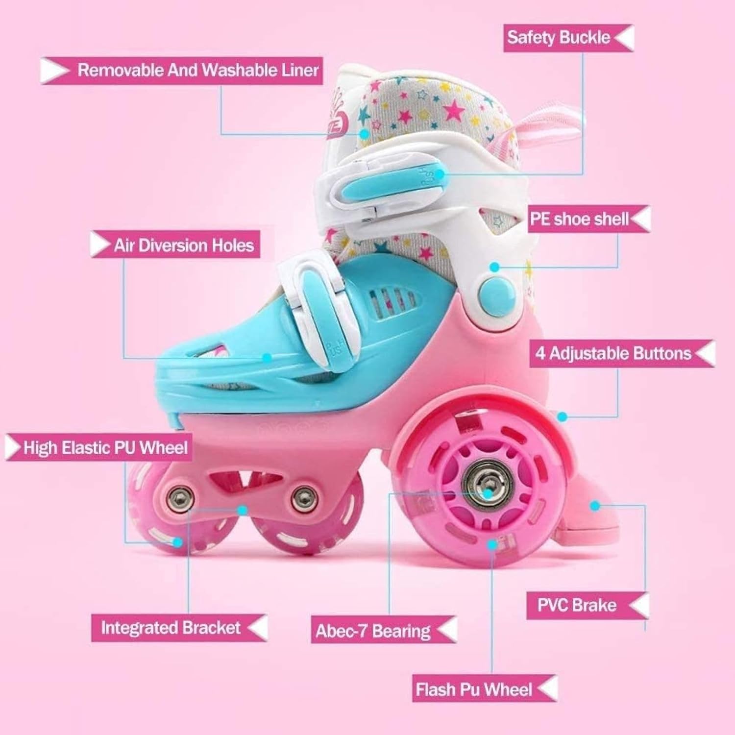 SALE♪関税込シューズ 調節可能 Skates インラインスケート ジュニア ROLLER SKATE ローラースケート 誕生日 プレゼント 女の ヘビーデューティー