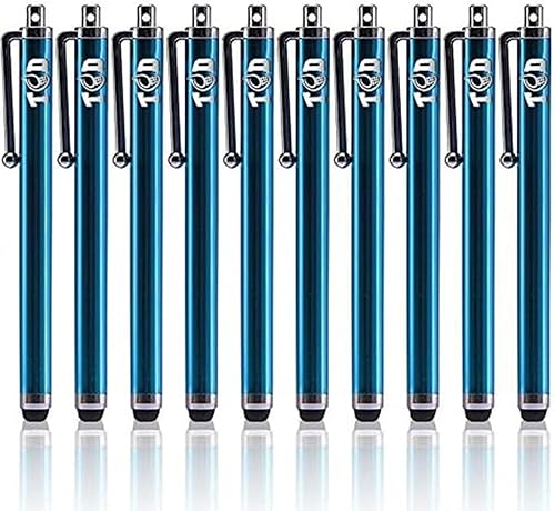 TCD - Juego de 10 lápices capacitivos universales para iPad, iPhone, tableta, laptop, lápices capacitivos de punta de goma gruesa de alta calidad