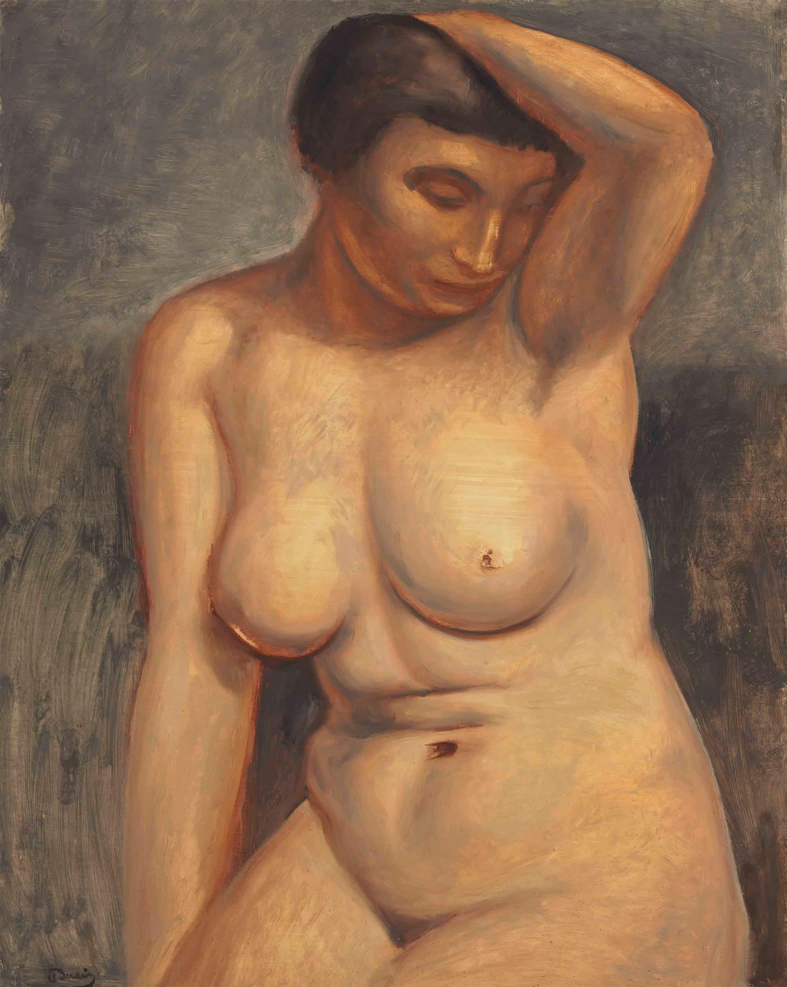 GYTRI CGFHJ André Derain Poster Color Vintage Wall Art《Sitting Naked》by André Derain Prints People Portrait Canvas Painting For Home Decor 40x50cm Unframed