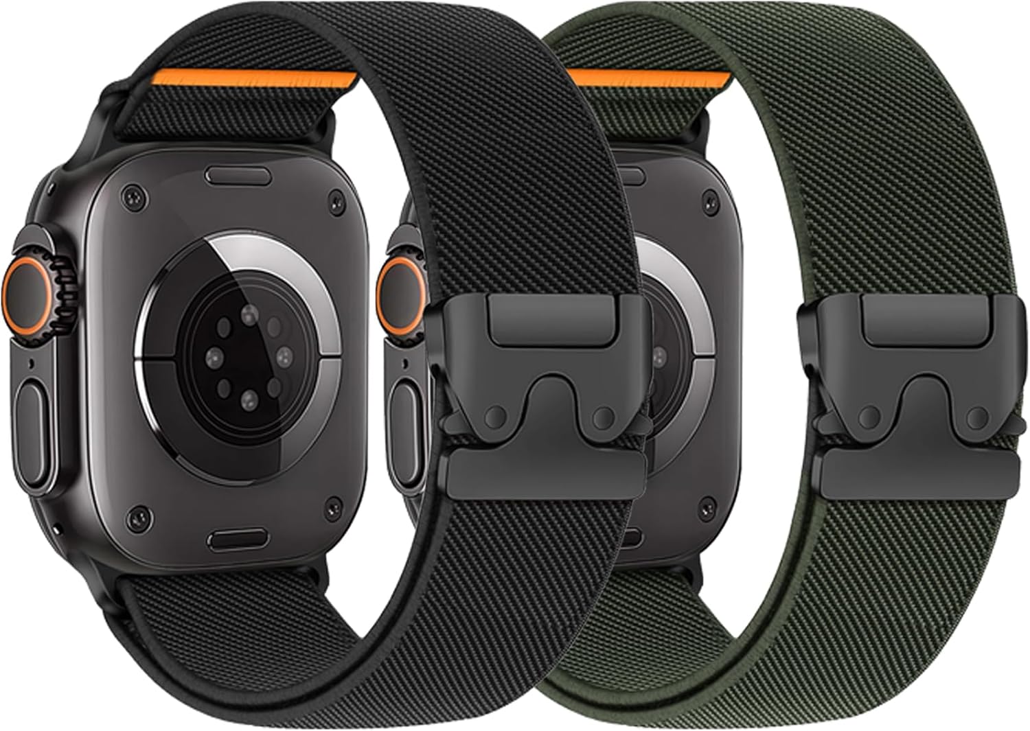 Stretchy Bands for Apple Watch Ultra/3/2 Band 49mm 46mm 45mm 44mm 42mm 41mm 40mm 38mm Men Women,Nylon Elastic Braided Strap & Fabric Cloth Wristband Correa for iWatch Series 11 10 9 8 7 6 5 4 SE 3/2