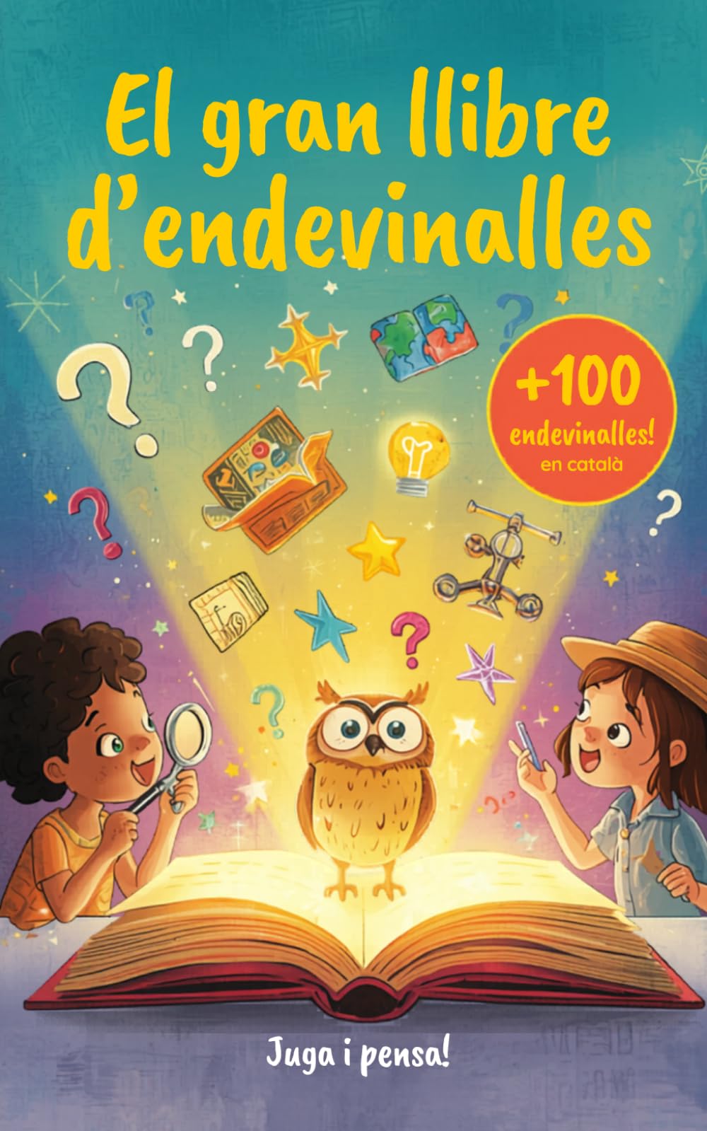 El gran llibre d'endevinalles: Jocs de pensar per a nens i nenes de 5 a 8 anys – Ideal per casa i escola (en català)