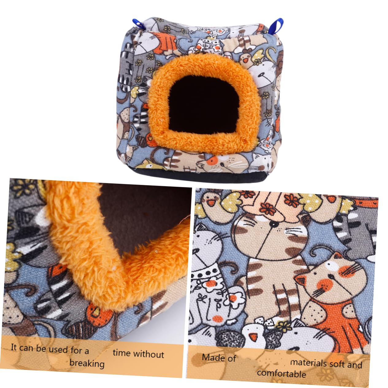 Kisangel 2stücke Warmes Hamster Nest Aus Canvas Und Kuschelhöhle Für Kleintiere Wie Hamster Und Meerschweinchen Für Bett Und Transport Hält Haustiere Im Winter Warm Und Bequem