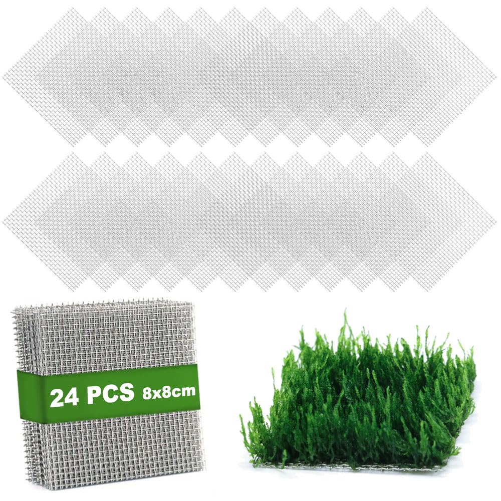 LINLAN 12 Stück 15X30CM Aquariumgitter aus Kunststoff, Aquarium Trennwand, Aquariumteiler für Isolation, DIY-Filtration und Aquascaping (Weiß-ohne Zubehör