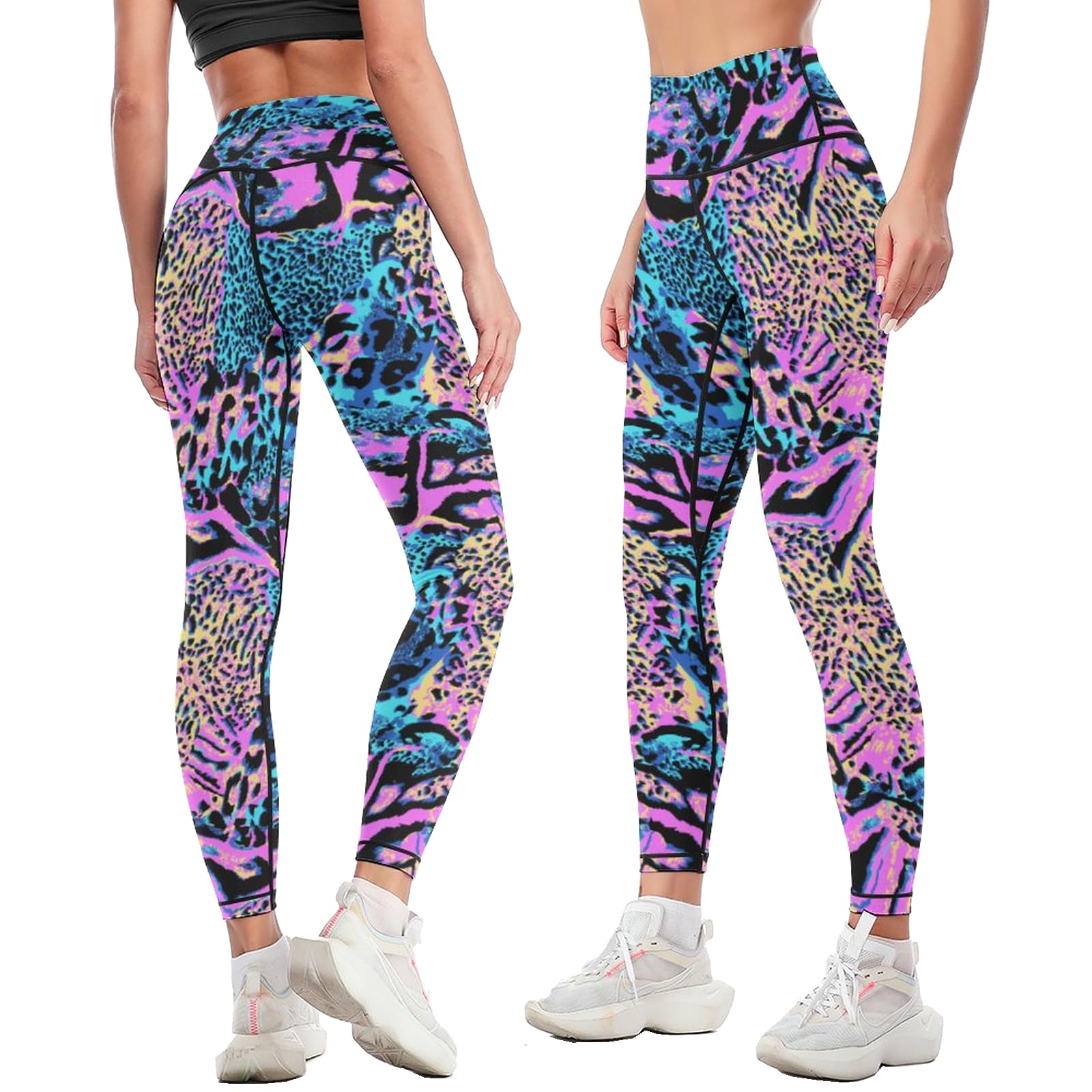 High Waisted Yoga Pants for Women Tummy Control 4 Way Stretch Running Workout Leggings Athletic Yoga Pants