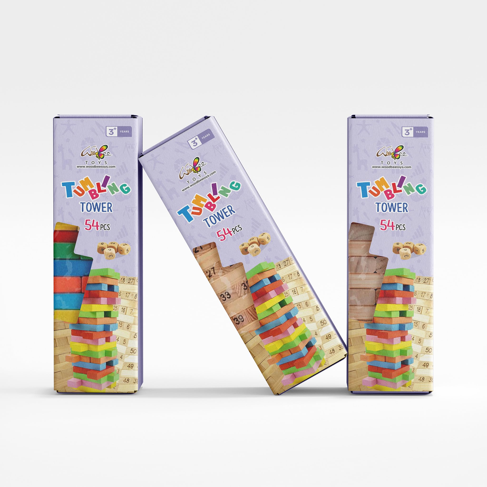 Woodbeetoys Wooden Tumbling Tower Game | Stacking and Balancing Game (B0D574RL4C) Amazon Price History, Amazon Price Tracker