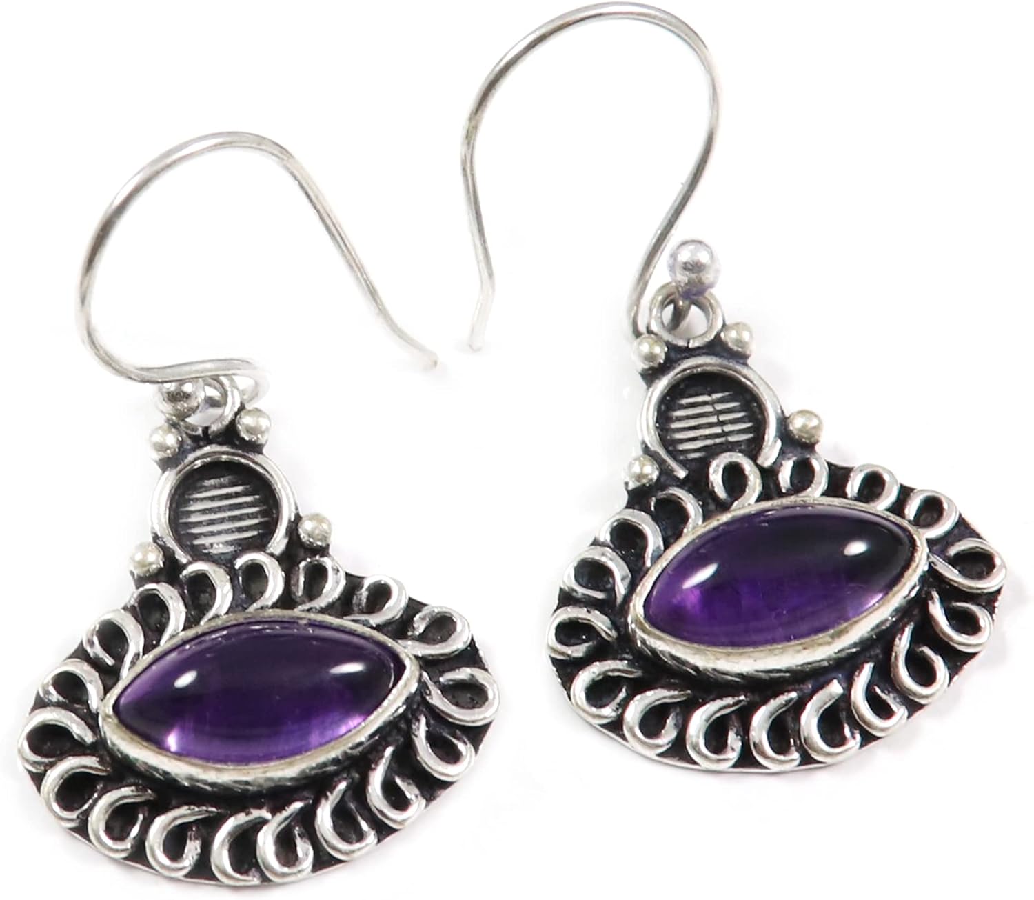 Amethyst Gemstone 925 Sterling Silver Drop/Dangle Earring Handmade Jewelry SEG177D