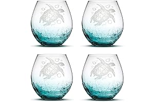 Integrity Bottles Tribal Sea Turtle Stemless Wine Glass