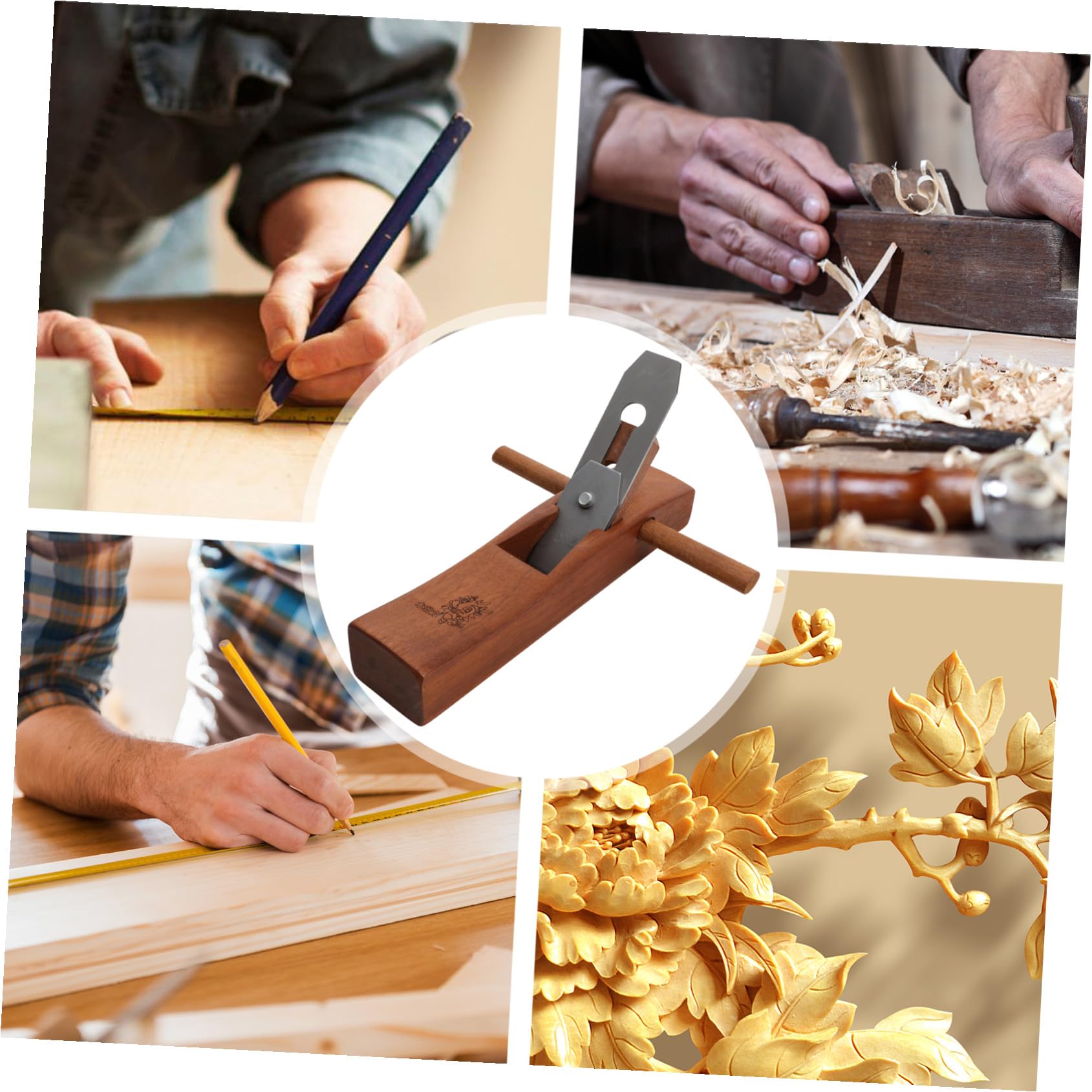 Ipetboom Pialla Manuale in Legno Resistente con Tagliente in Metallo Affilata per Falegnameria Utensile Artigianale per Lavorazione Precisa del Legno per Carpentieri e Appassionati di