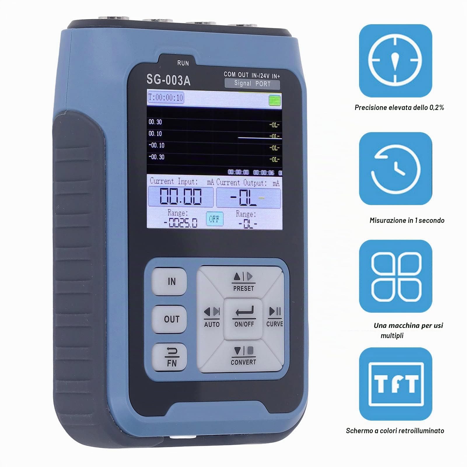 SG 003A Generatore di Sorgenti di Segnale Multifunzionale Modalità di Segnale Multiple Funzione di Uscita Automatica Display Digitale da 2,4 Pollici Generatore di Frequenza di Tensione per il Debug