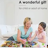 Vista 5 de Kits de pintura de diamantes 5D para adultos, bricolaje, casa de paisaje grande, taladro redondo completo (31.5 x 15.7 pulgadas) con diamantes