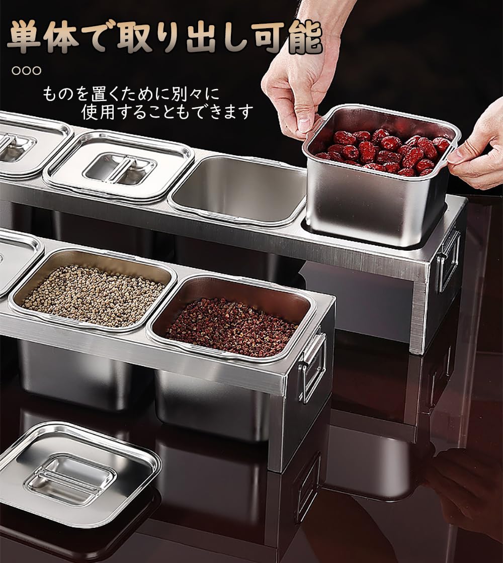 Amazon｜BAOSHISHAN 角型キッチンポット 12cm 深さ 調味料入れバット