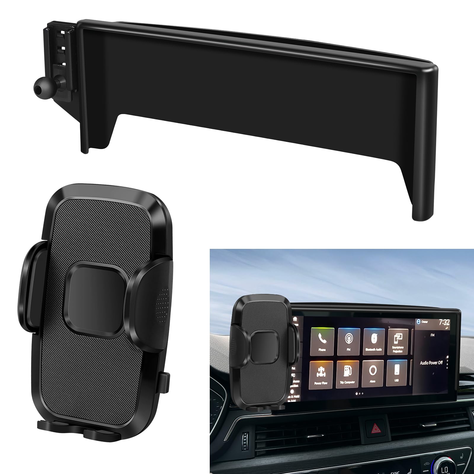 peleus Ajuste personalizado para soporte de teléfono de coche, Audi A4 2020 A5 2020 Q5 2021, accesorios para teléfono móvil, pantalla de 10.1 pulgadas, soporte para teléfono celular, soporte para