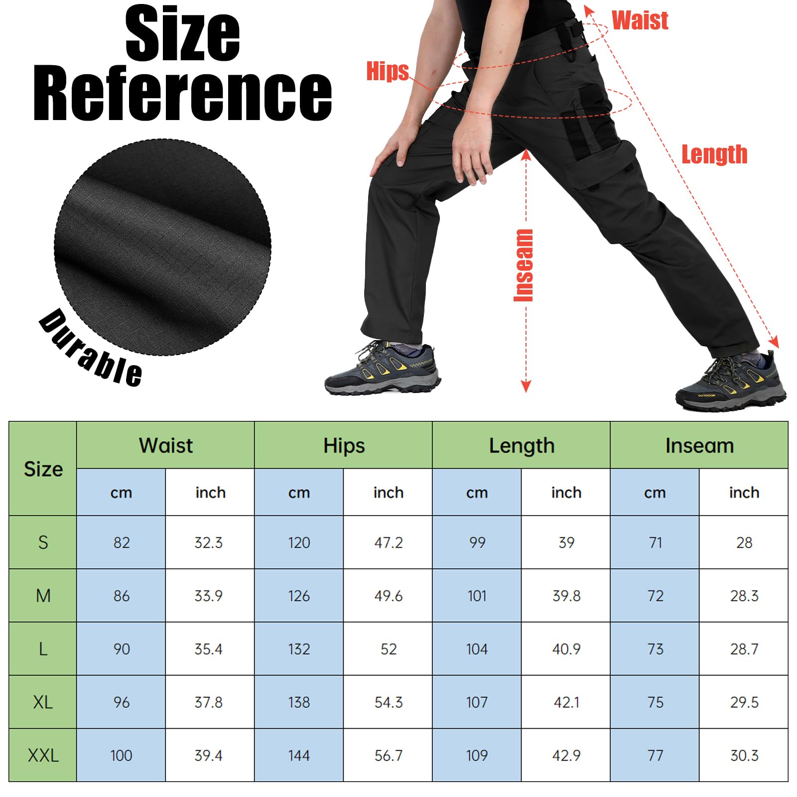 Pantalones de Trabajo para Hombre de Alta Resistencia con Múltiples Bolsillos, Pantalones de Combate Cargo para Senderismo, Acampada Casual Al Aire Libre