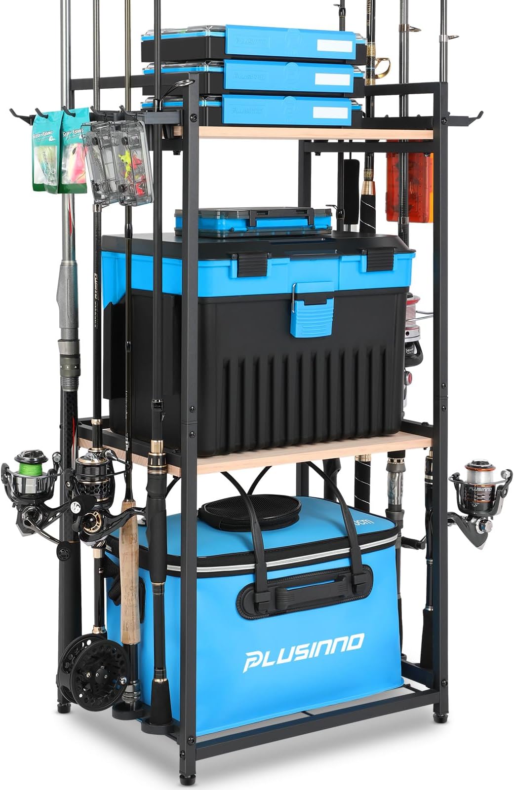 Amazon.com: Ghosthorn Fishing Rod Holders for Garage Fishing Pole Rack ...