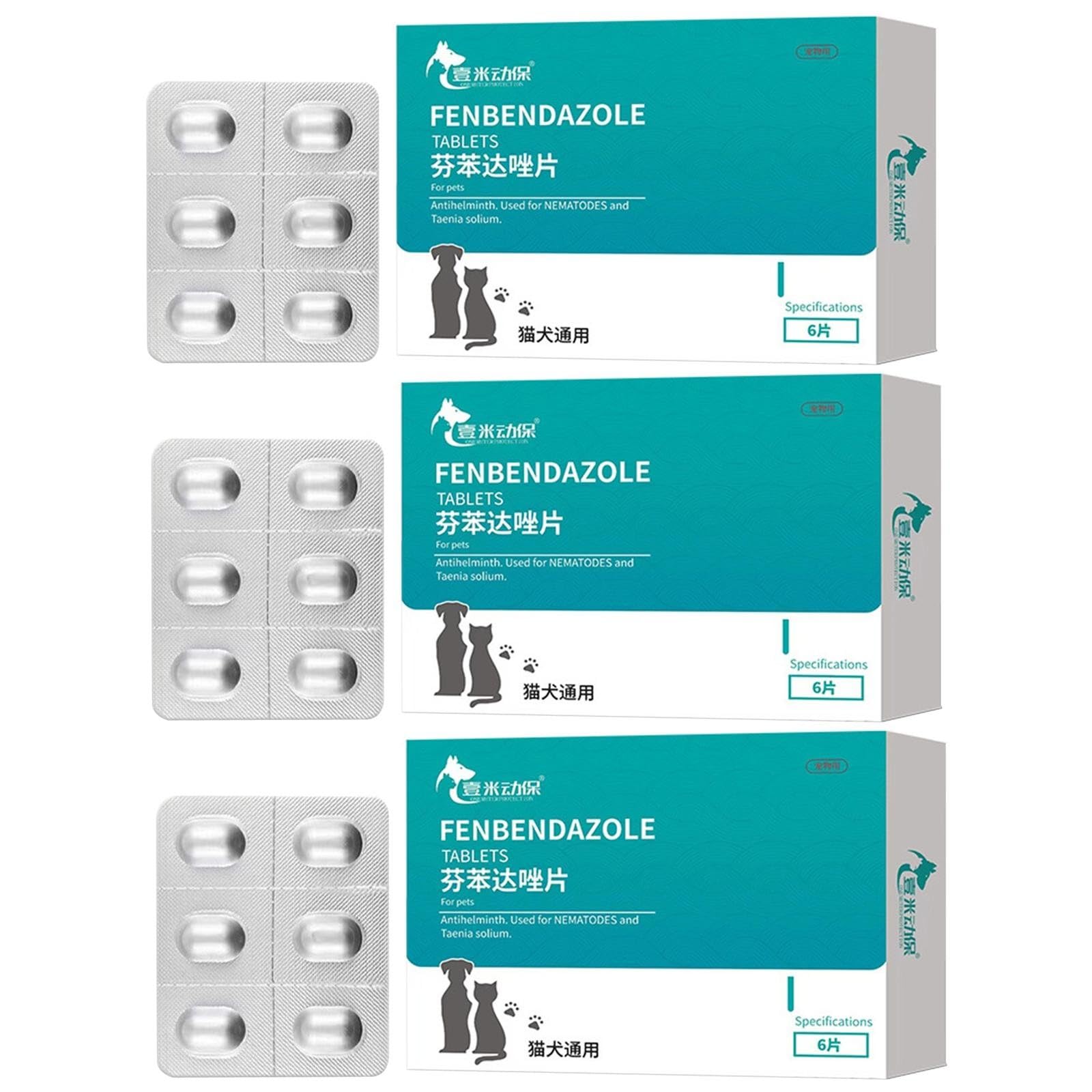 Generic 6 Comprimidos Antiparasitarios para Perros Y Gatos Desparasitación Interna desparasitante perros