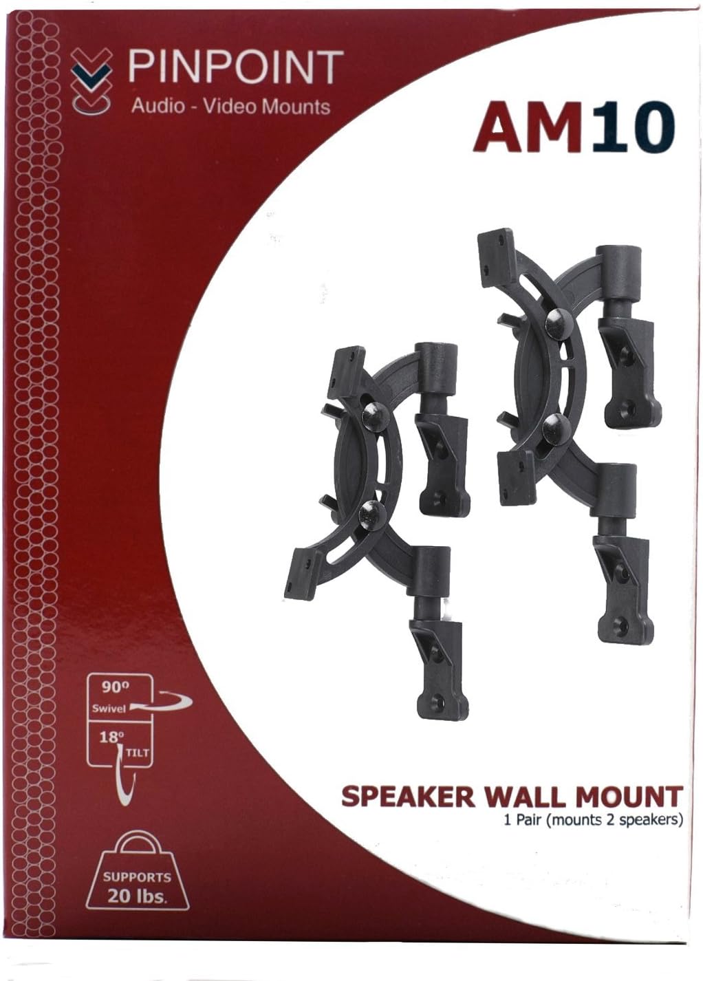 AM10-Black Universal Wall Mount for Speaker
