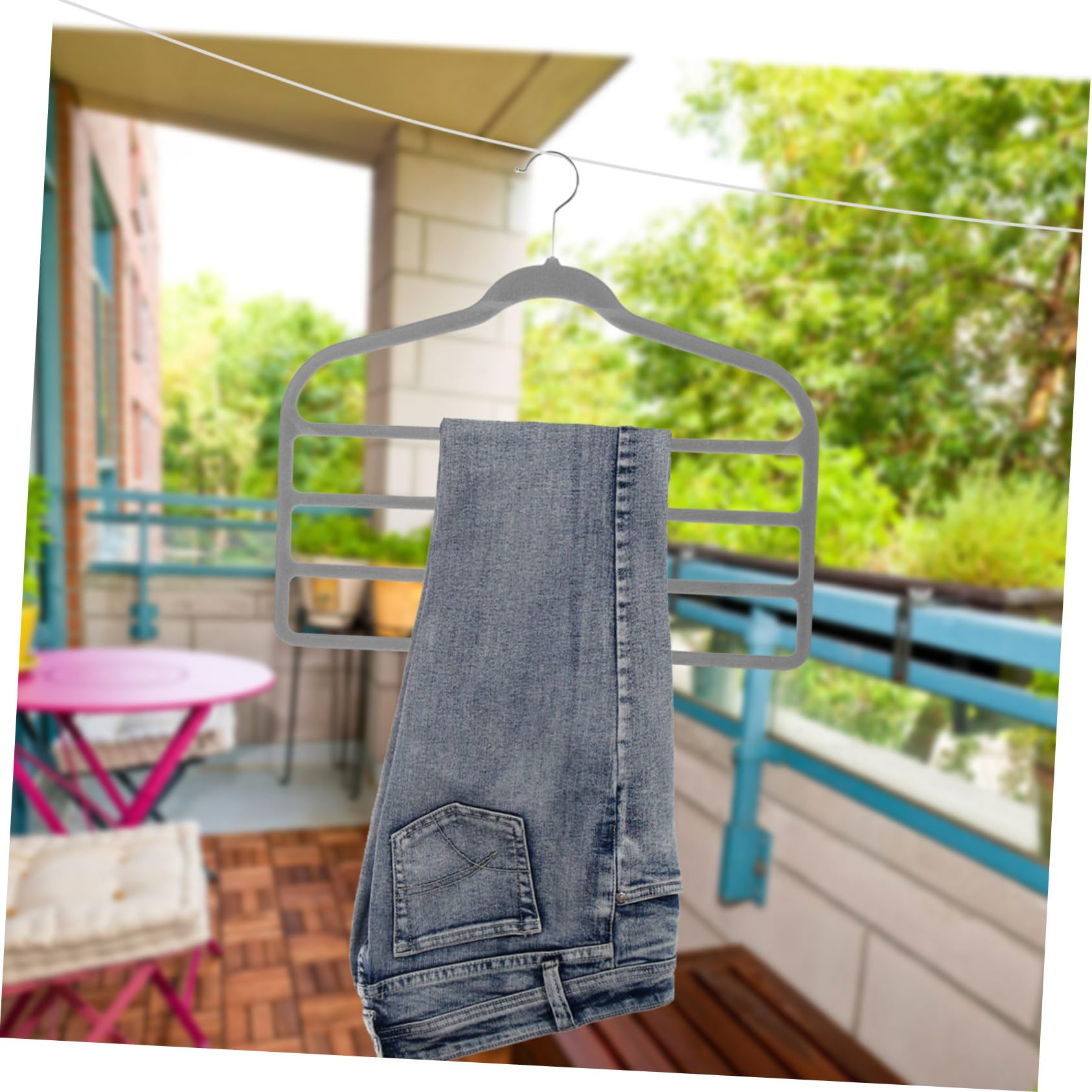 ABOOFAN 10pezzi Grucce Multi-strato Per Pantaloni Armadio Salvaspazio Antiscivolo Appendini Sottili Per Jeans e Accessori Organizzatore Scomparti Per Guardaroba Ordinato