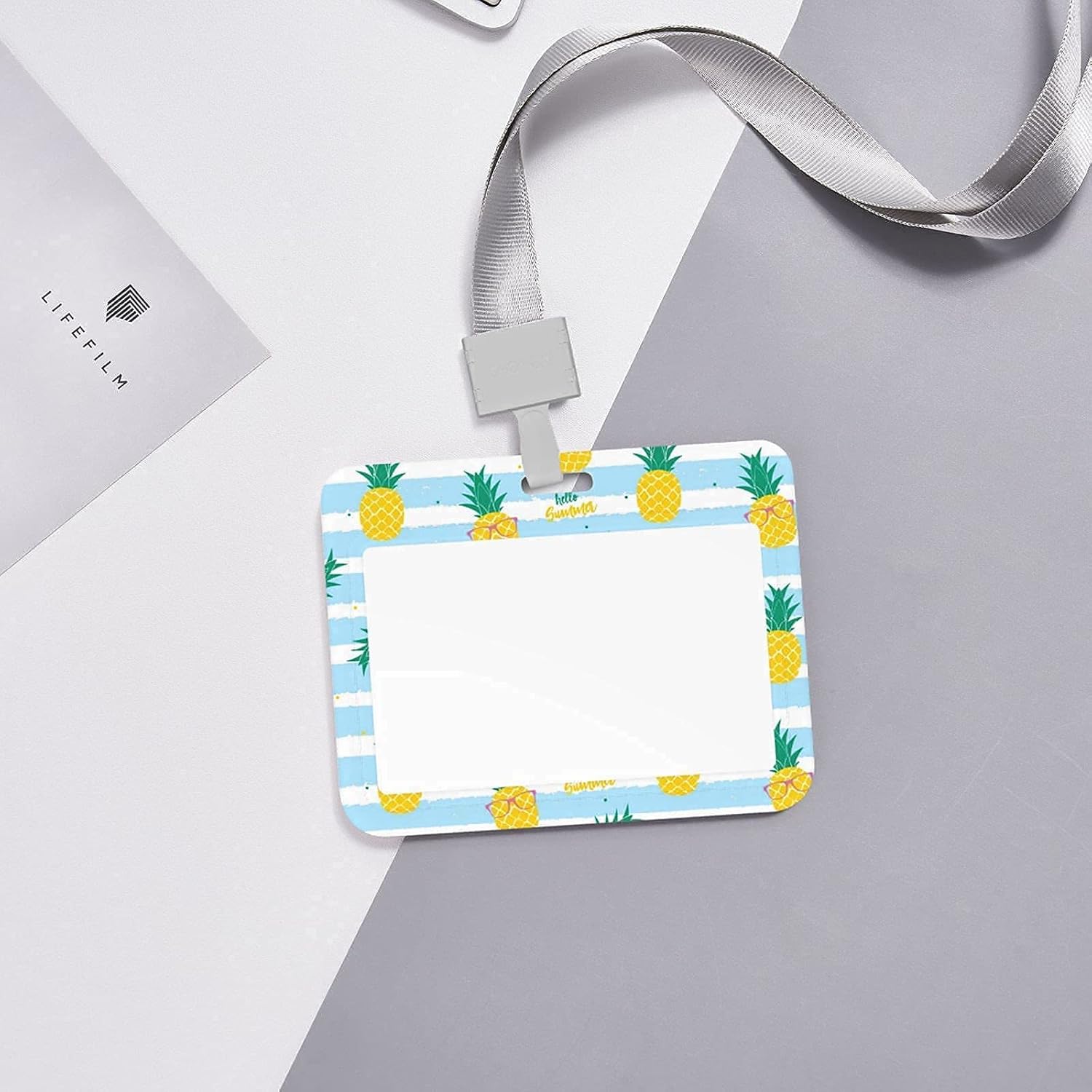 Buy Cute Pineapple Id Card Badge Holder Name Tag With Neck Lanyard Plastic Badge Protecto For School Office Online In Germany B09bn267sf