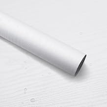 seonta White Contact Paper 24"x200" Wood Peel and Stick Wallpaper Waterproof Removable Self Adhesive Wall Paper Cover Wood Vinyl Wrap for Countertop Desk Table Cabinets