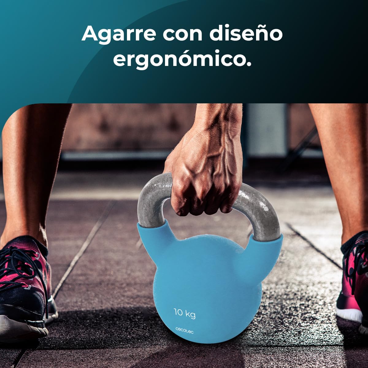 Cecotec 8-10-12 kg Drumfit KettleBell Neo kettleBell Neo Hantle Neopren, żeliwo, ergonomiczny uchwyt, estetyczna konstrukcja i łatwe do czyszczenia