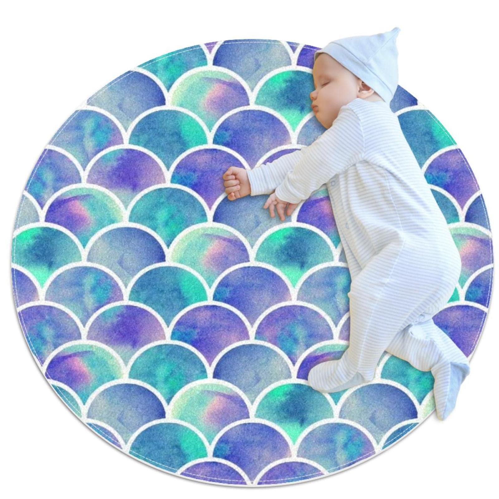 Tapis de bain anti-glisse sirène 1m pour sécuriser le sol de la chambre