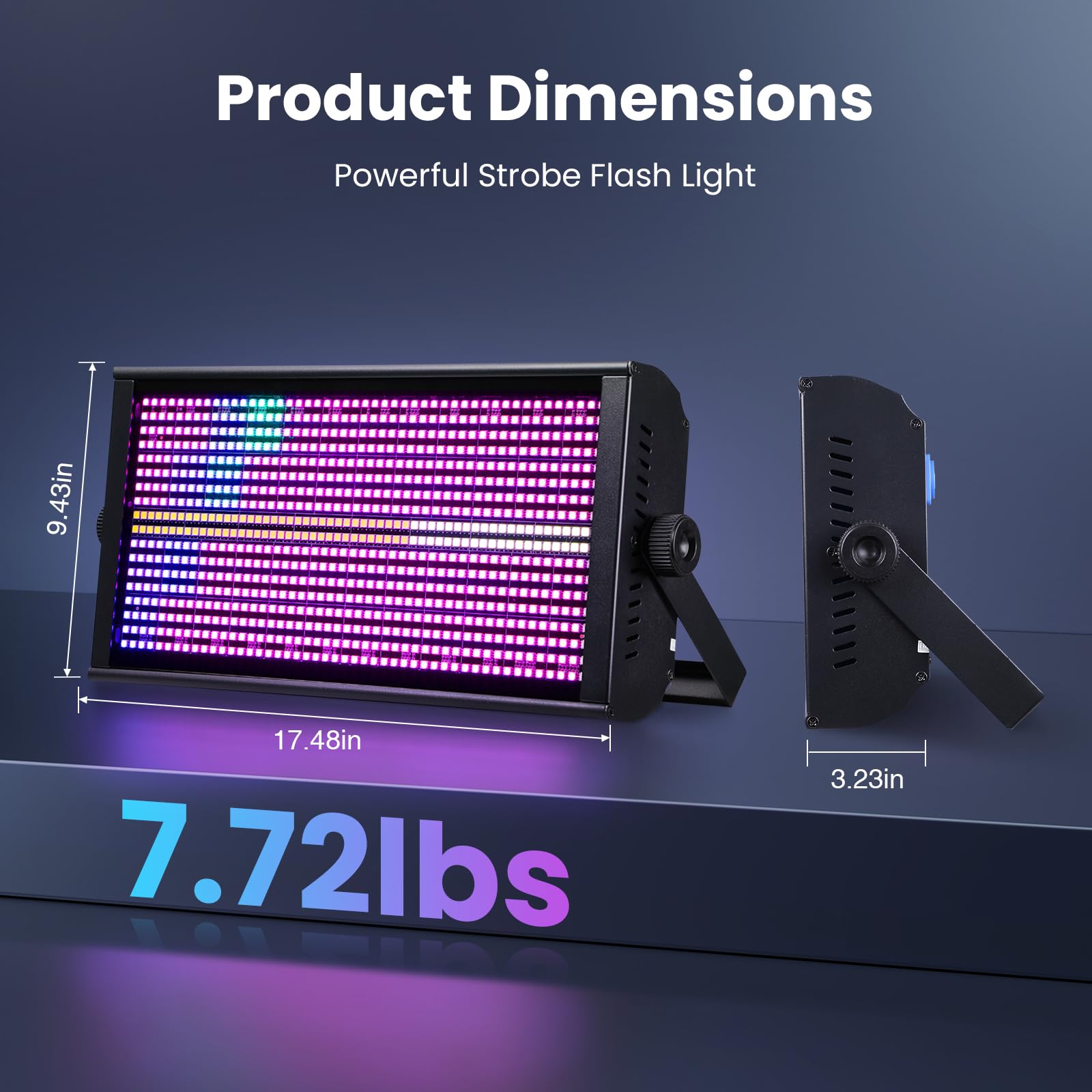 Betopper LF4808 - Luci stroboscopiche a matrice da 260 W, luci stroboscopiche e lampeggianti, mappatura dei pixel e controllo zonale, luci per palcoscenico, luci DMX Dj per feste, matrimoni, club, bar