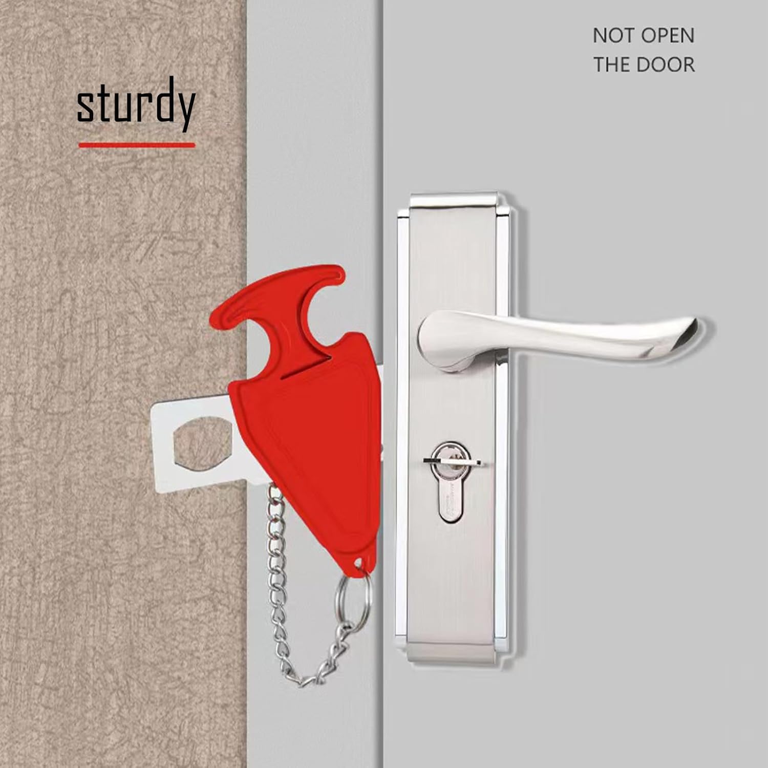 Portable Keypad Door Lock Home Security Travel Lockdown Locker Locks for Additional Safety and Privacy Perfect for Traveling Hotel Home Apartment College (Blue) image 2 of 6 B0CJRCQQCZ