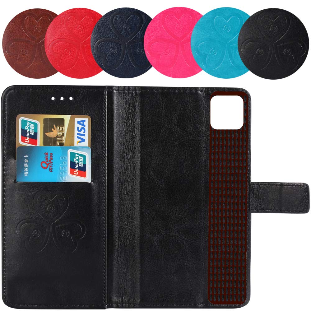 Blu Premium Retro Stand Portafoglio TPU Silicone Telefono