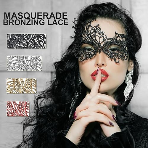 Miniatura 7 de Máscara de mascarada para mujer, máscara veneciana de encaje para fiestas, bailes, disfraces, Mardi Gras, suministros para fiestas