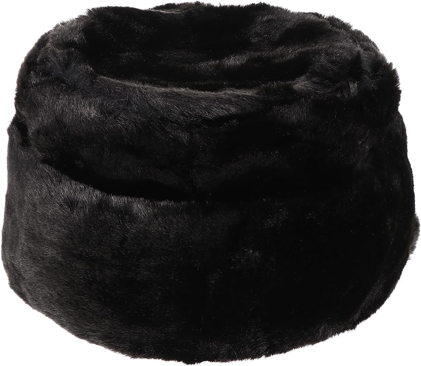 Winter Imitation Fur Plush Beanie for Men and Women, Black