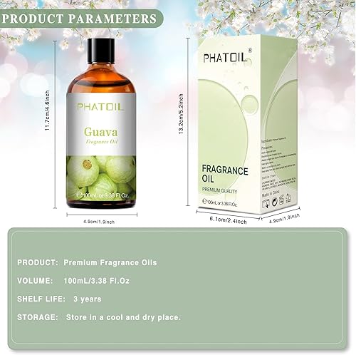 Miniatura 6 de PHATOIL 100ml de aceites de fragancia de guayaba para aromaterapia, aceites esenciales para difusores para el hogar, perfectos para difusor, yoga,